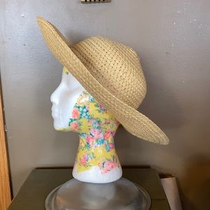 Max Grey straw floppy beach hat